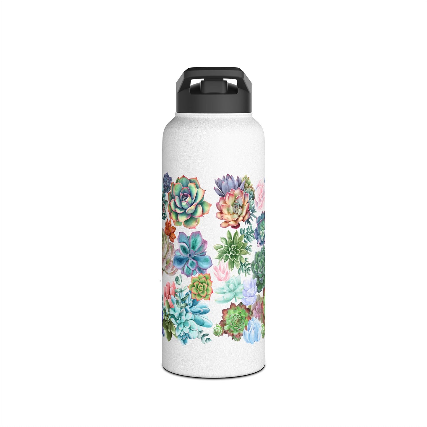 Succulents | Stainless Steel Water Bottle, Standard Lid