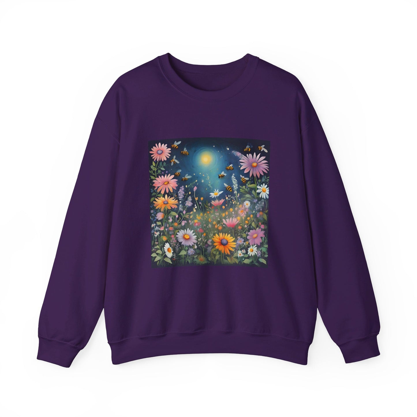 FLOWERS AND BEES | Unisex Heavy Blend™ Crewneck Sweatshirt