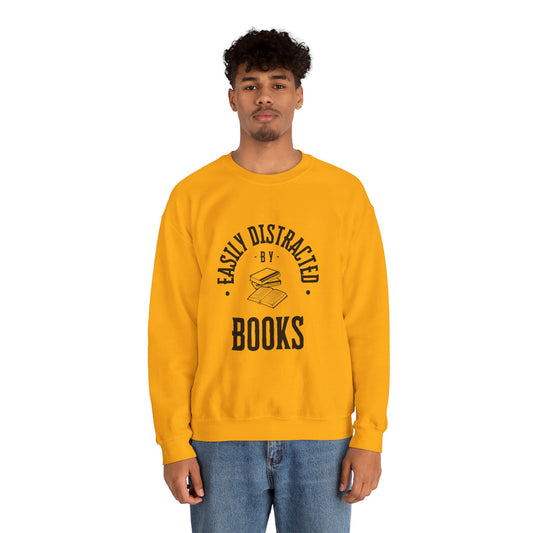 Easily distracted by books | Unisex Heavy Blend™ Crewneck Sweatshirt