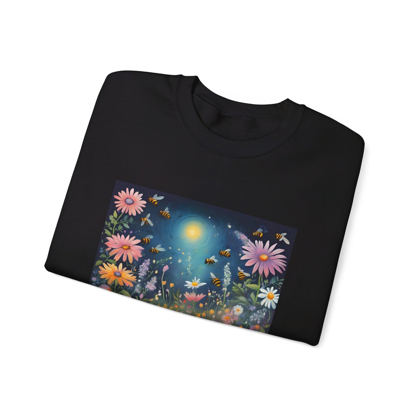 FLOWERS AND BEES | Unisex Heavy Blend™ Crewneck Sweatshirt