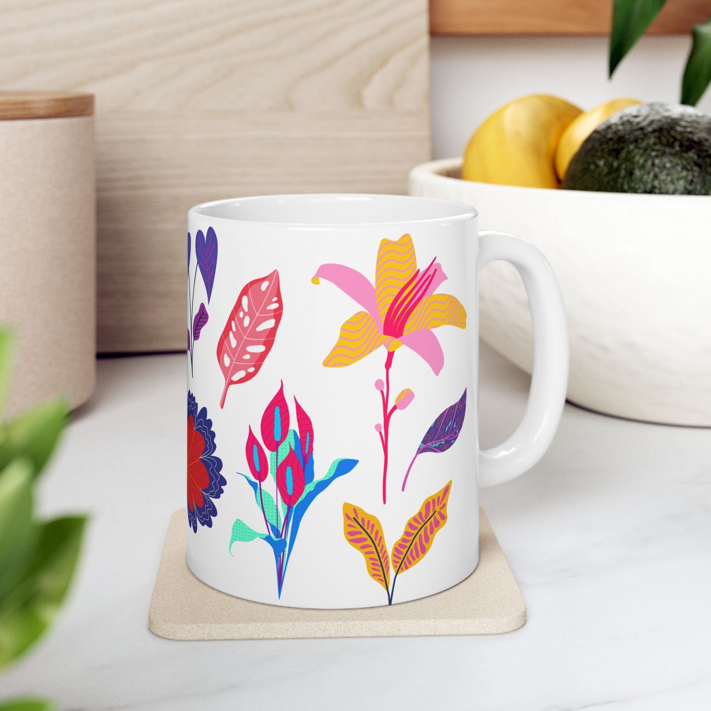 Tropical Leaves | Ceramic Mug, (11oz, 15oz)