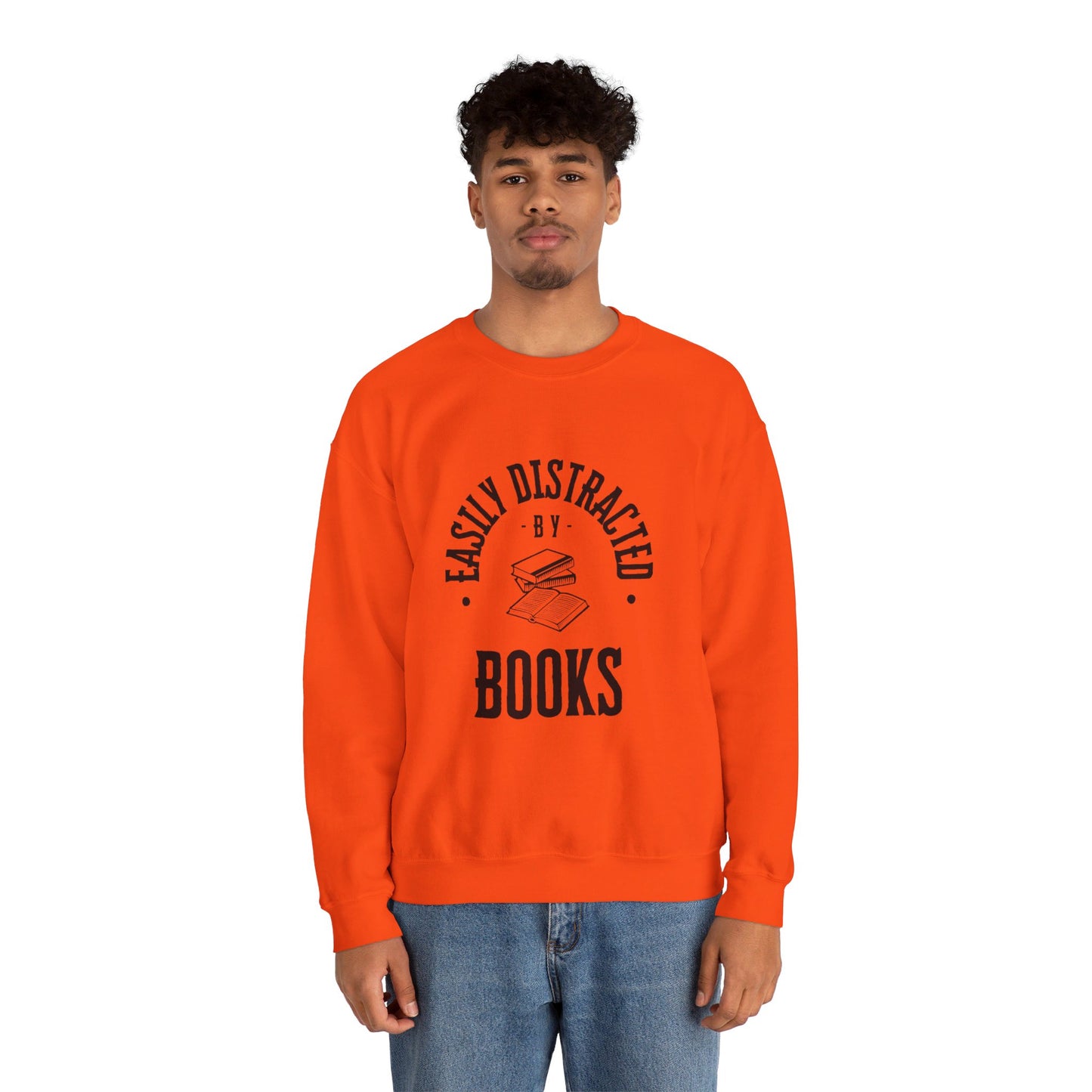 Easily distracted by books | Unisex Heavy Blend™ Crewneck Sweatshirt