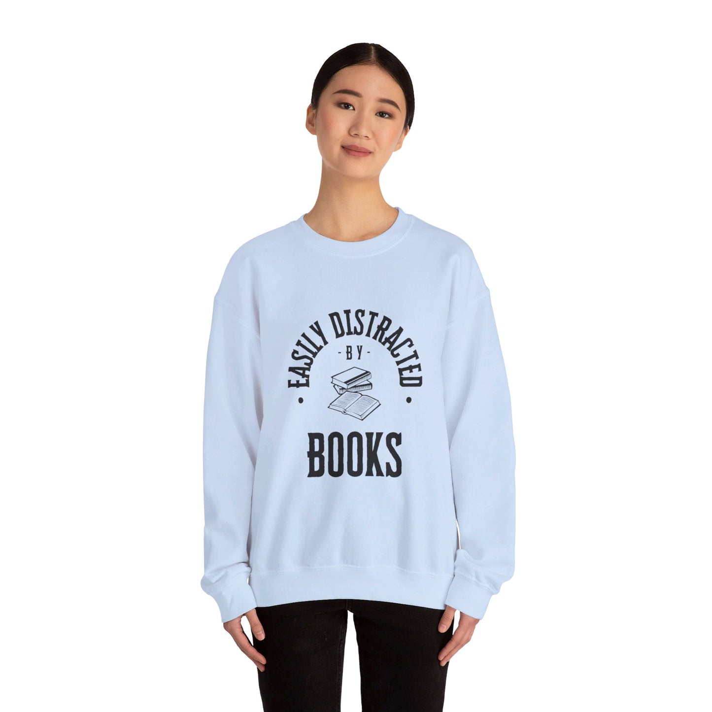 Easily distracted by books | Unisex Heavy Blend™ Crewneck Sweatshirt