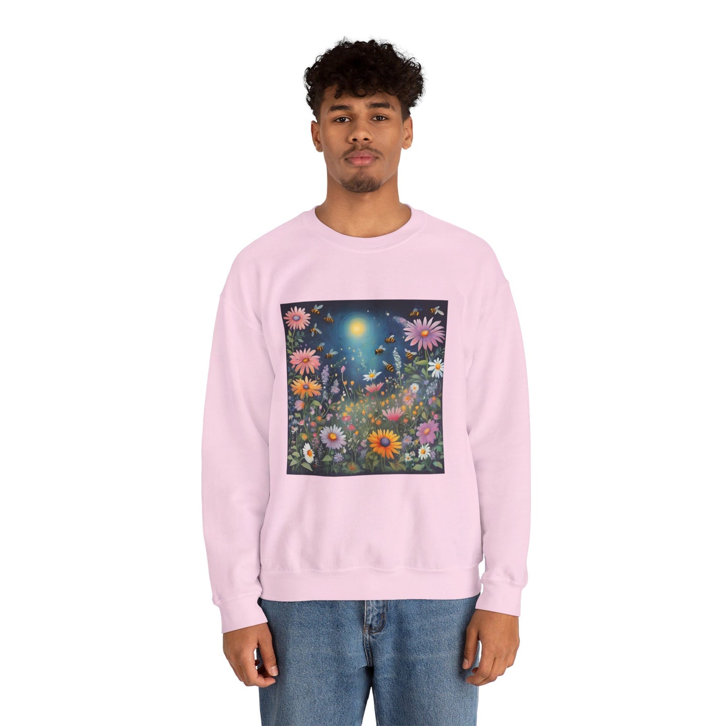 FLOWERS AND BEES | Unisex Heavy Blend™ Crewneck Sweatshirt