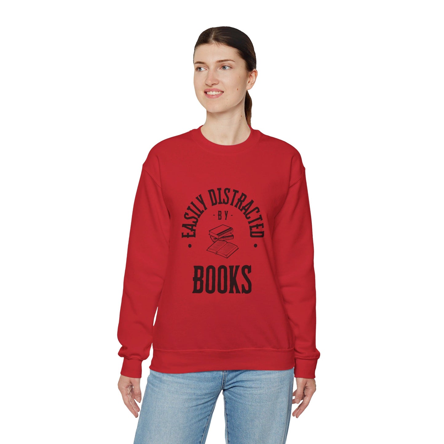 Easily distracted by books | Unisex Heavy Blend™ Crewneck Sweatshirt