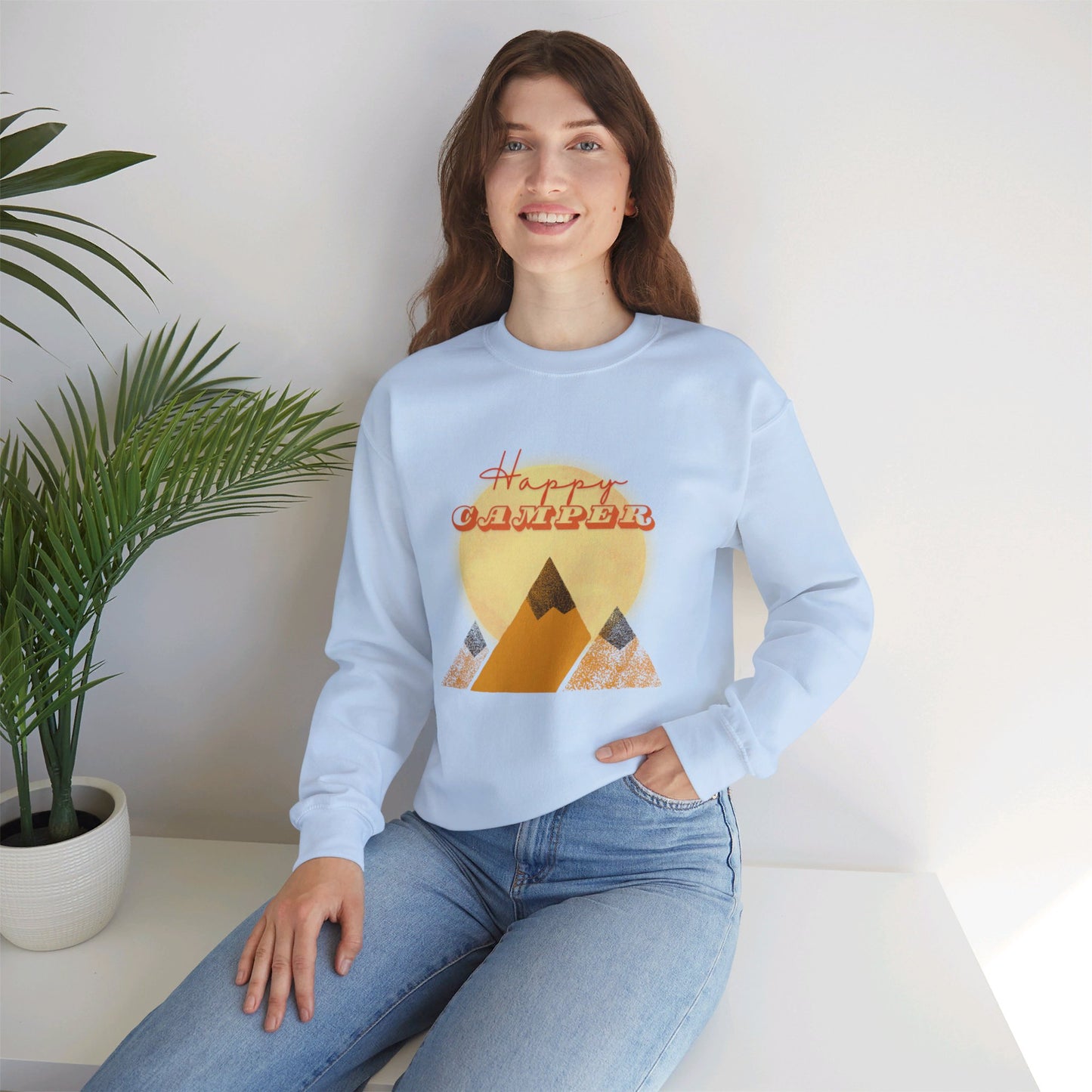 The Happy Camper | Unisex Heavy Blend™ Crewneck Sweatshirt