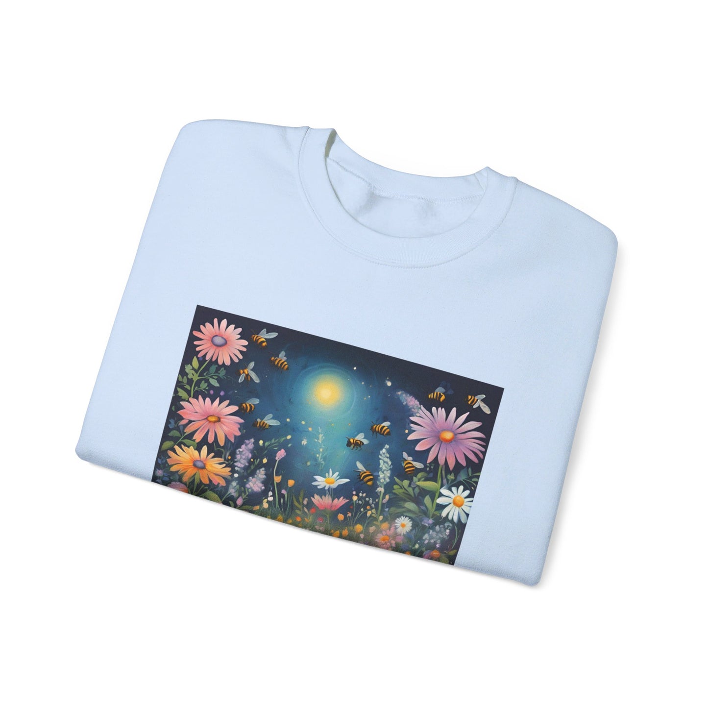 FLOWERS AND BEES | Unisex Heavy Blend™ Crewneck Sweatshirt