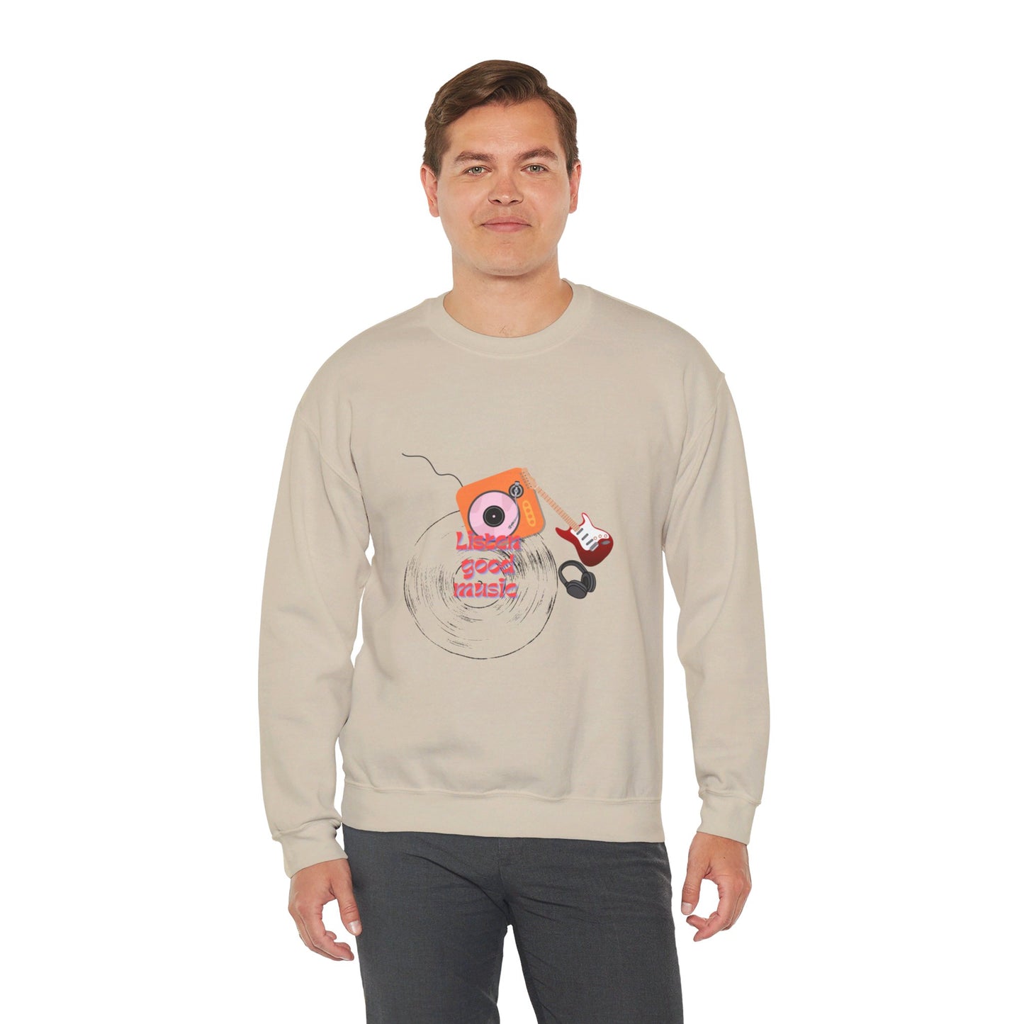 Listen Good Music | Unisex Heavy Blend™ Crewneck Sweatshirt