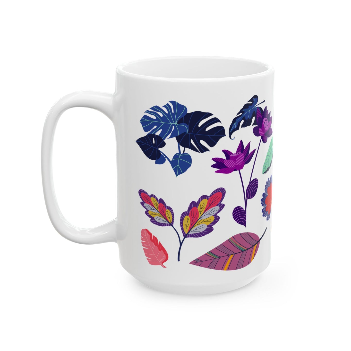 Tropical Leaves | Ceramic Mug, (11oz, 15oz)