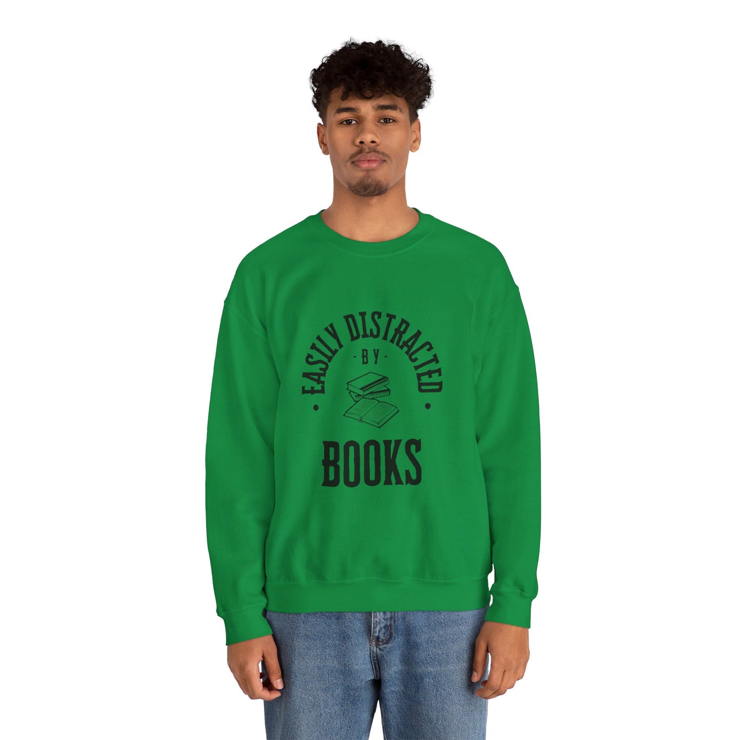 Easily distracted by books | Unisex Heavy Blend™ Crewneck Sweatshirt