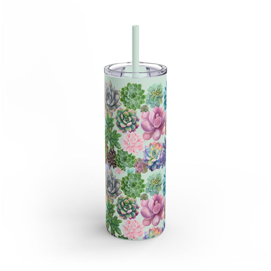 Succulents | Maars Maker Skinny Matte Tumbler, 20oz