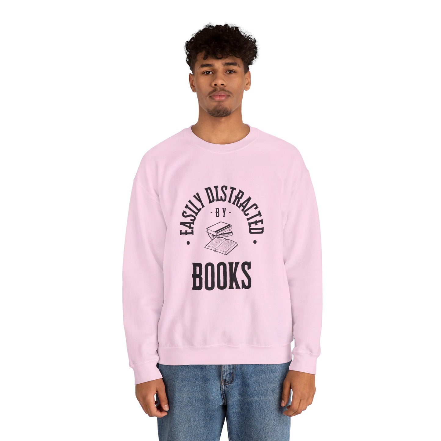 Easily distracted by books | Unisex Heavy Blend™ Crewneck Sweatshirt