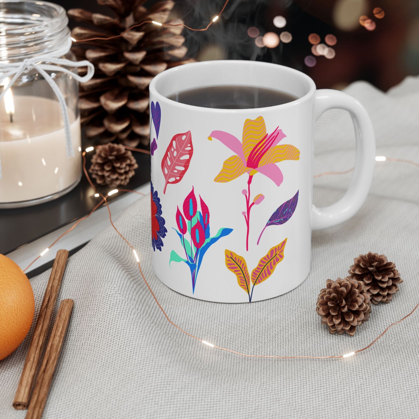 Tropical Leaves | Ceramic Mug, (11oz, 15oz)